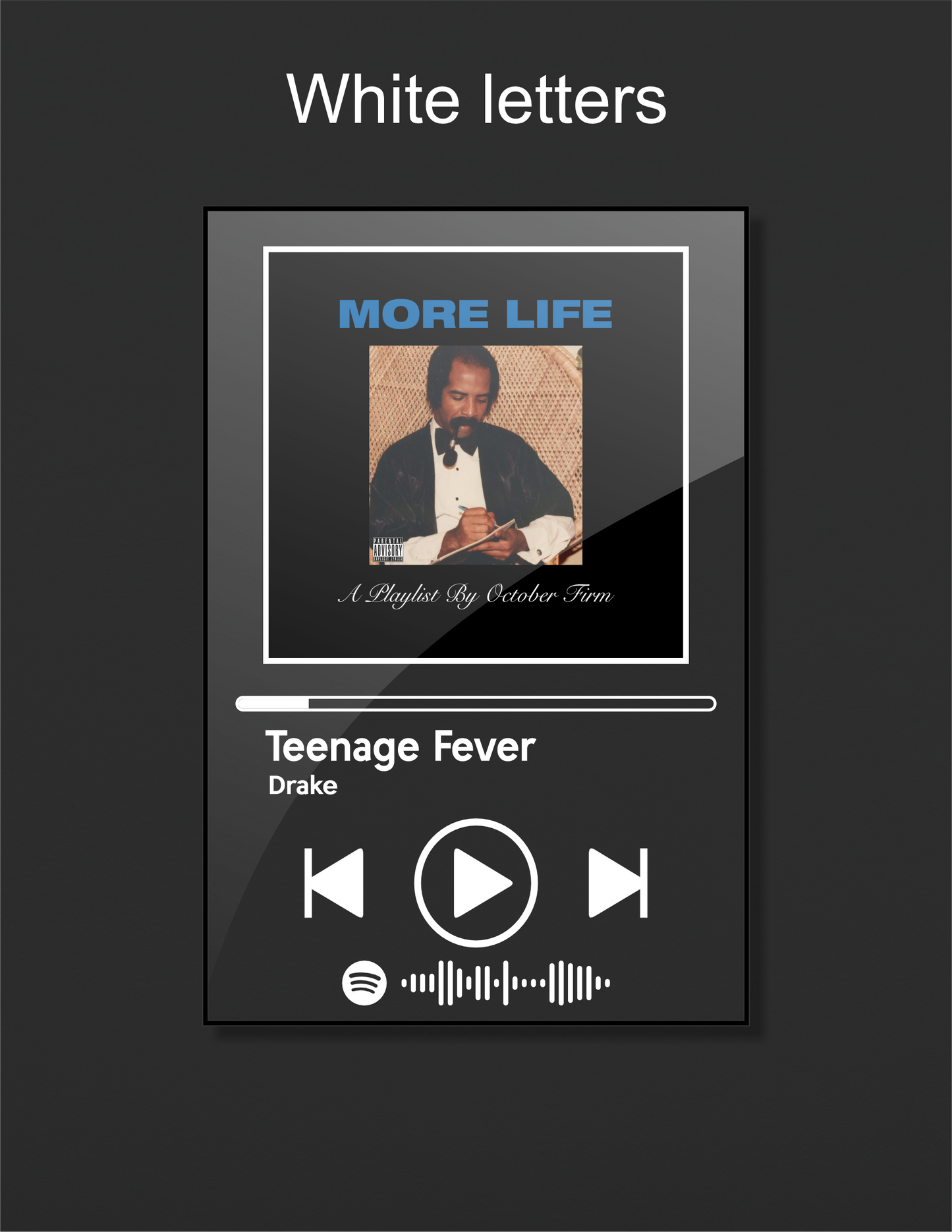 Teenage Fever - Drake Acrylic Album Art - Music themed Wall Art