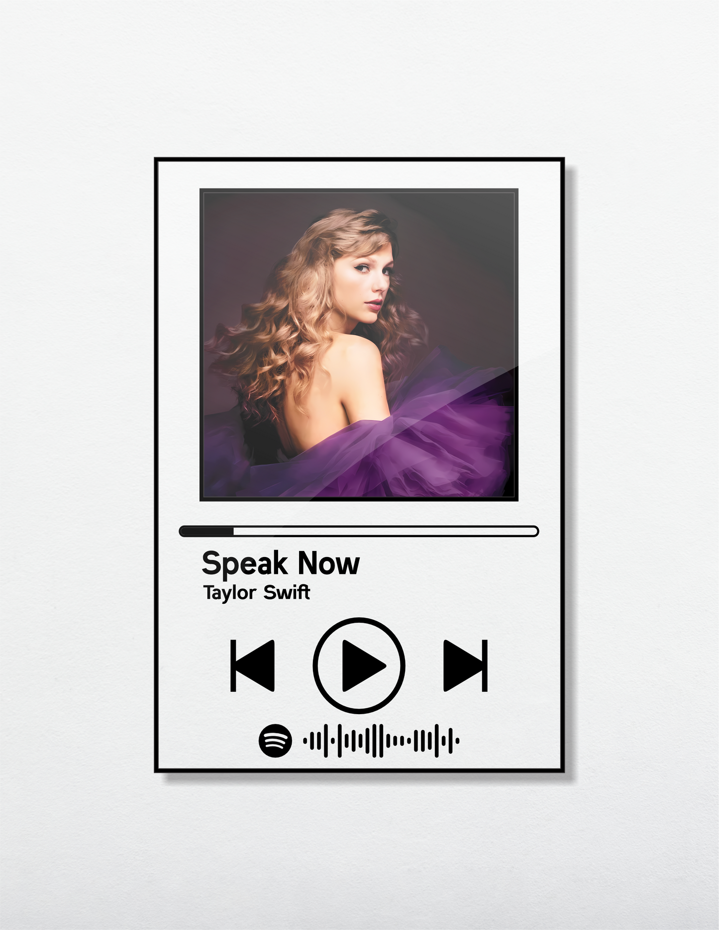 Speak Now of Taylor Swift Acrylic Album art. Music themed Wall Art