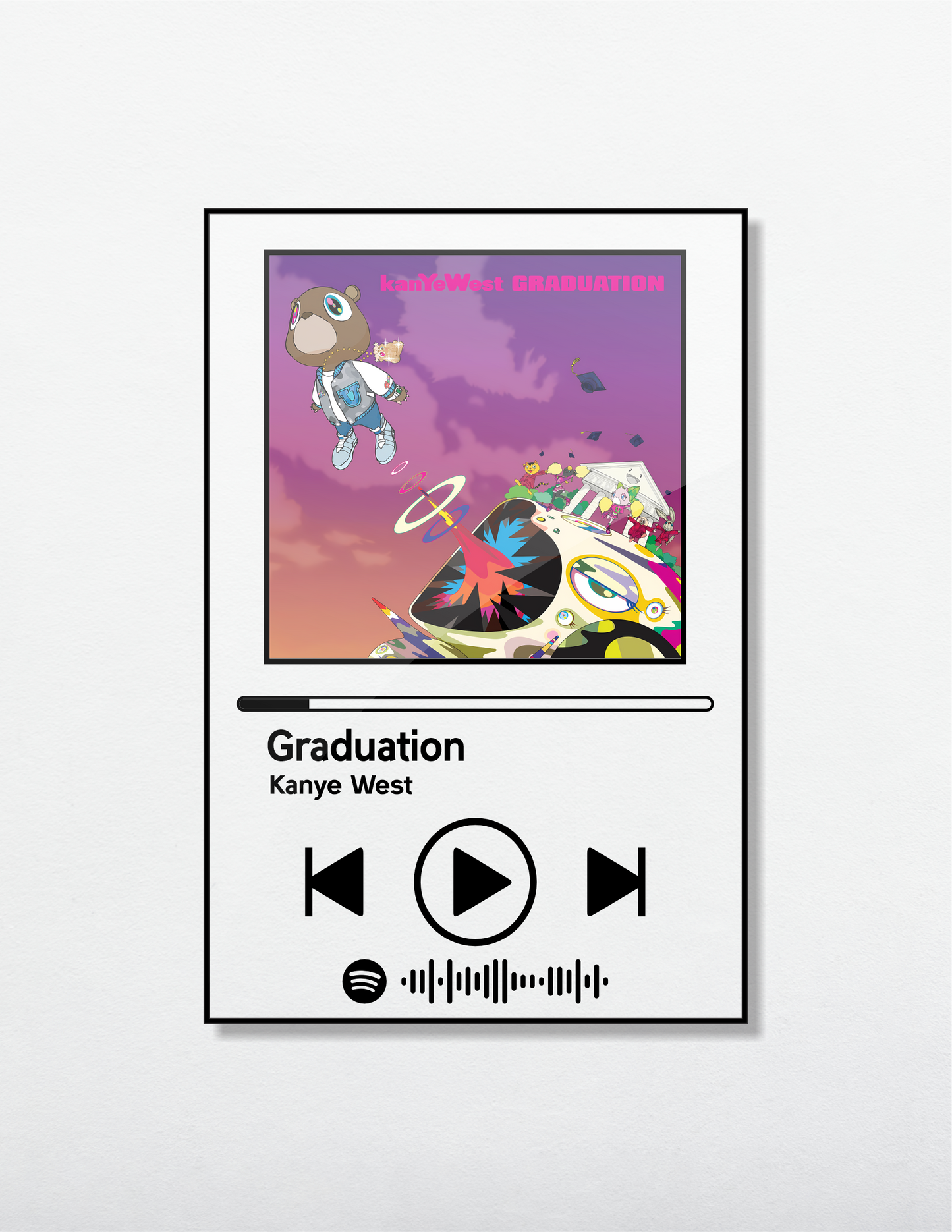 Graduation Acrylic Album art. Music themed Wall Art