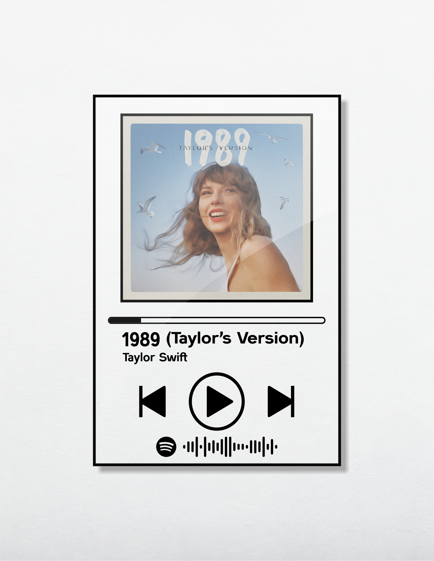 1989 (Taylor's version) of Taylor Swift Acrylic Album art. Music themed Wall Art