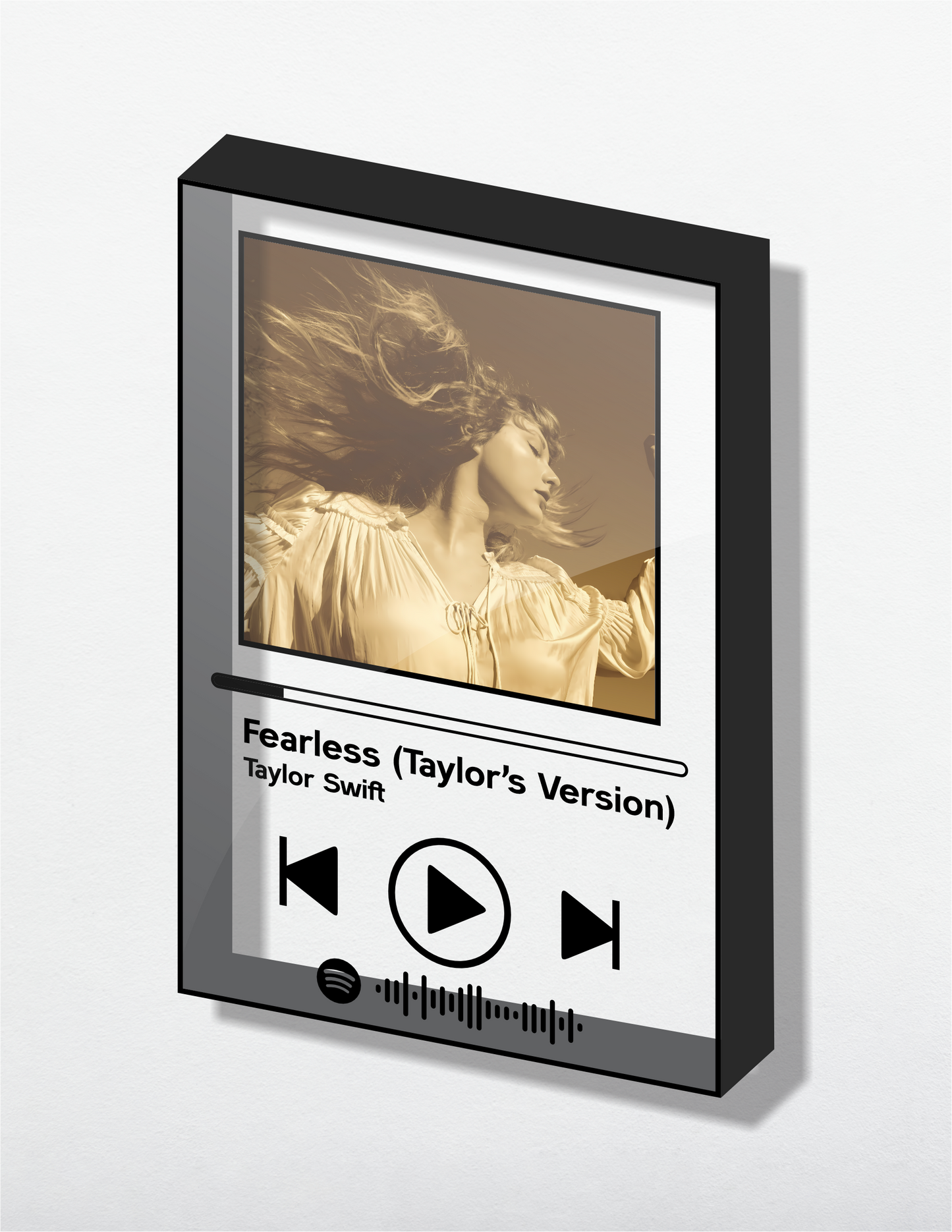 Fearless (Taylor's Version) of Taylor Swift Acrylic Album art. Music themed Wall Art