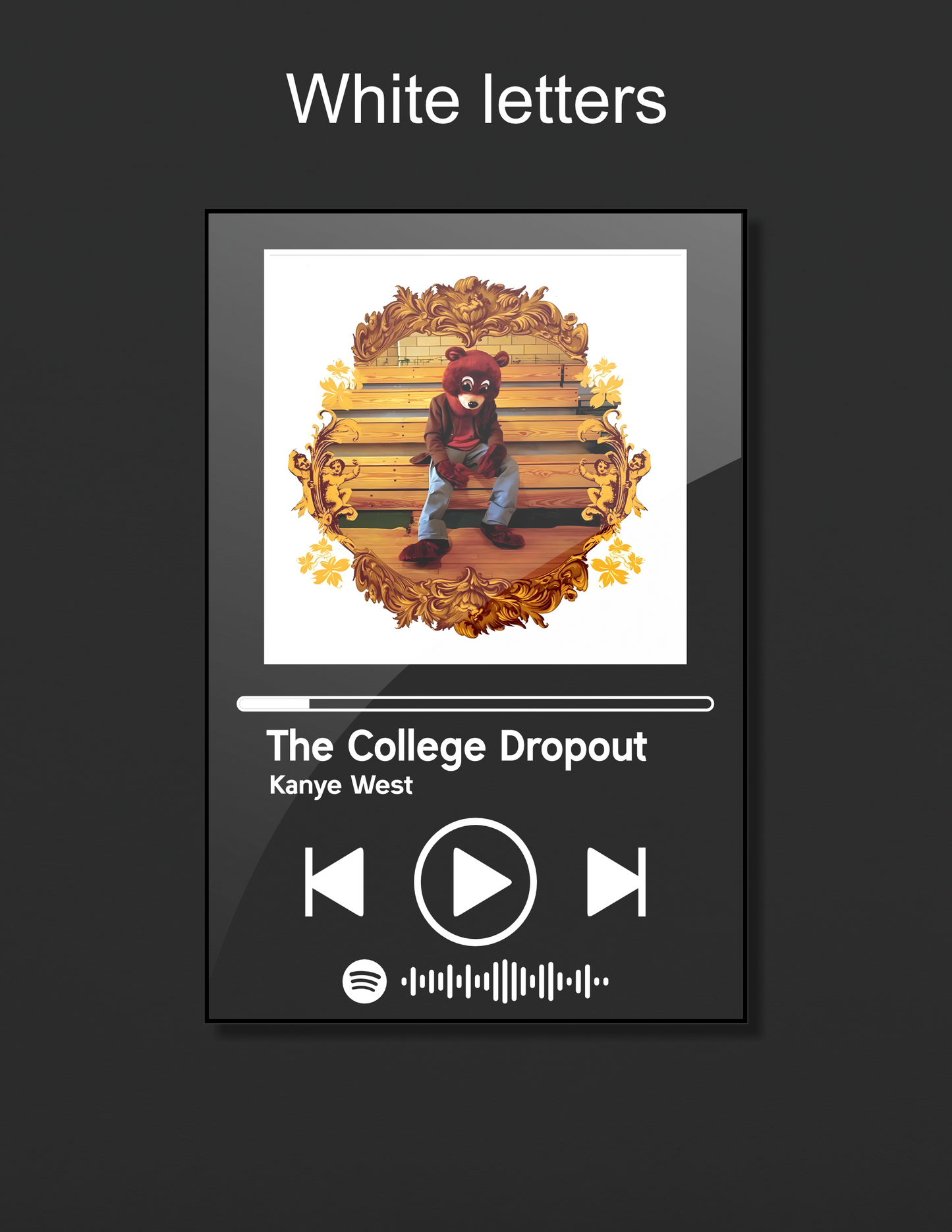 The College Dropout - Kanye West Acrylic Album Art - Music Themed Wall Art