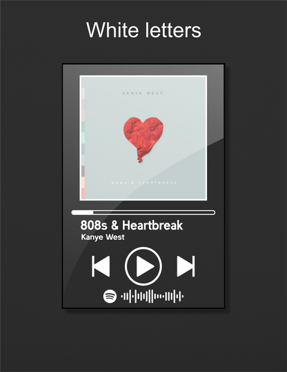 808s & Heartbreak - Kanye West Acrylic Album Art - Music Themed Wall Art