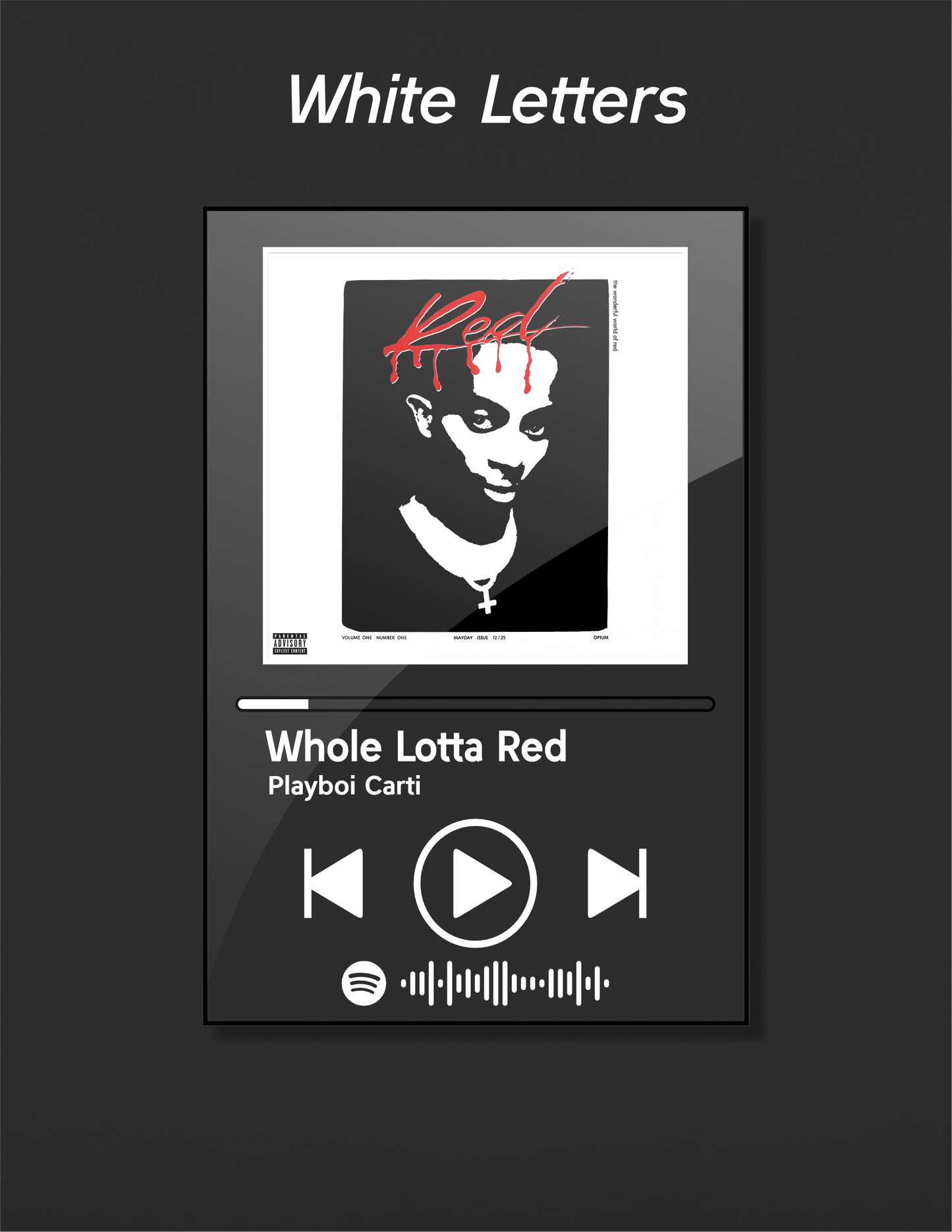 Whole Lotta Red - Playboi carti Acrylic Album Art - Music Themed Wall Art