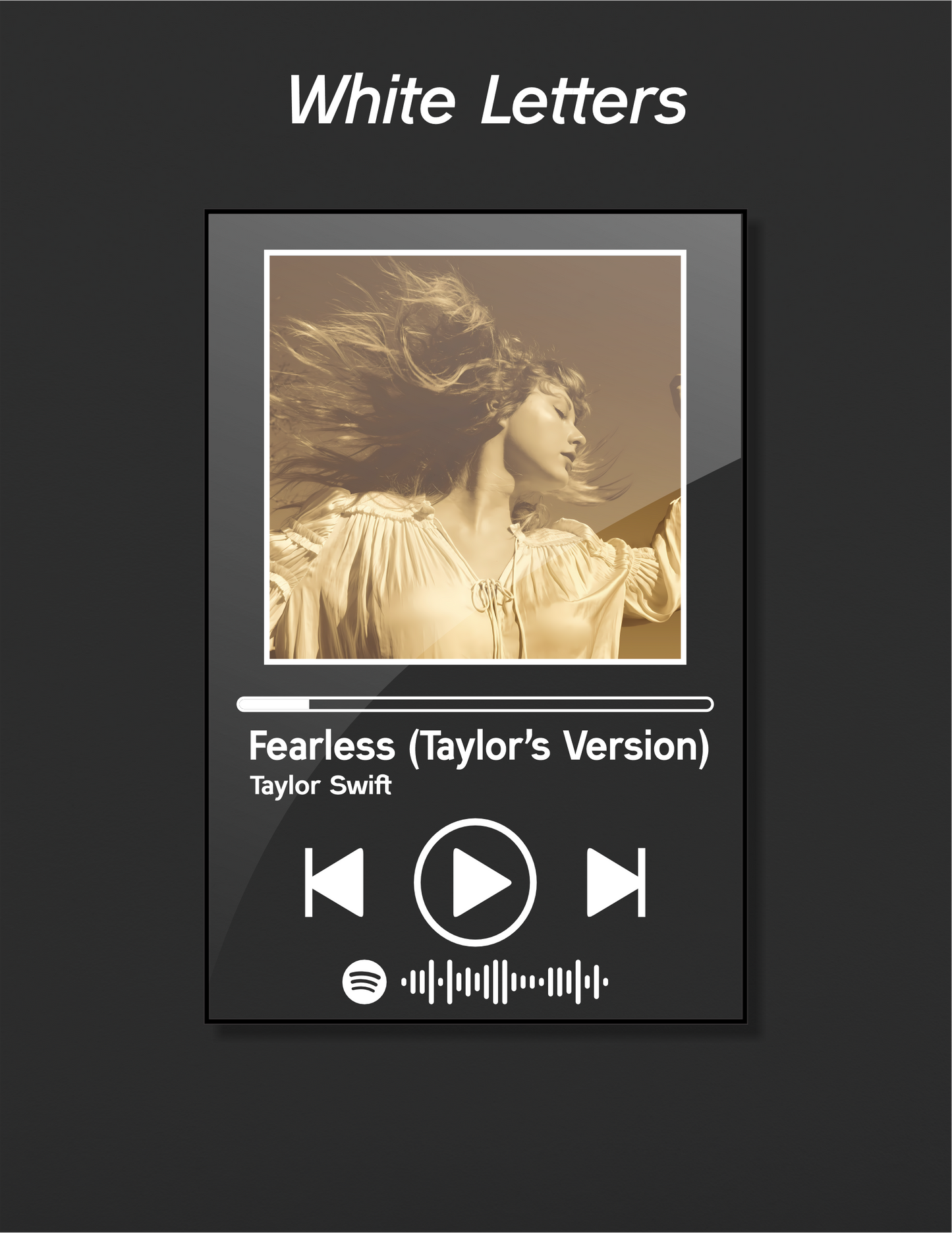 Fearless (Taylor's Version) - Taylor Swift Acrylic Album Art - Music Themed Wall Art