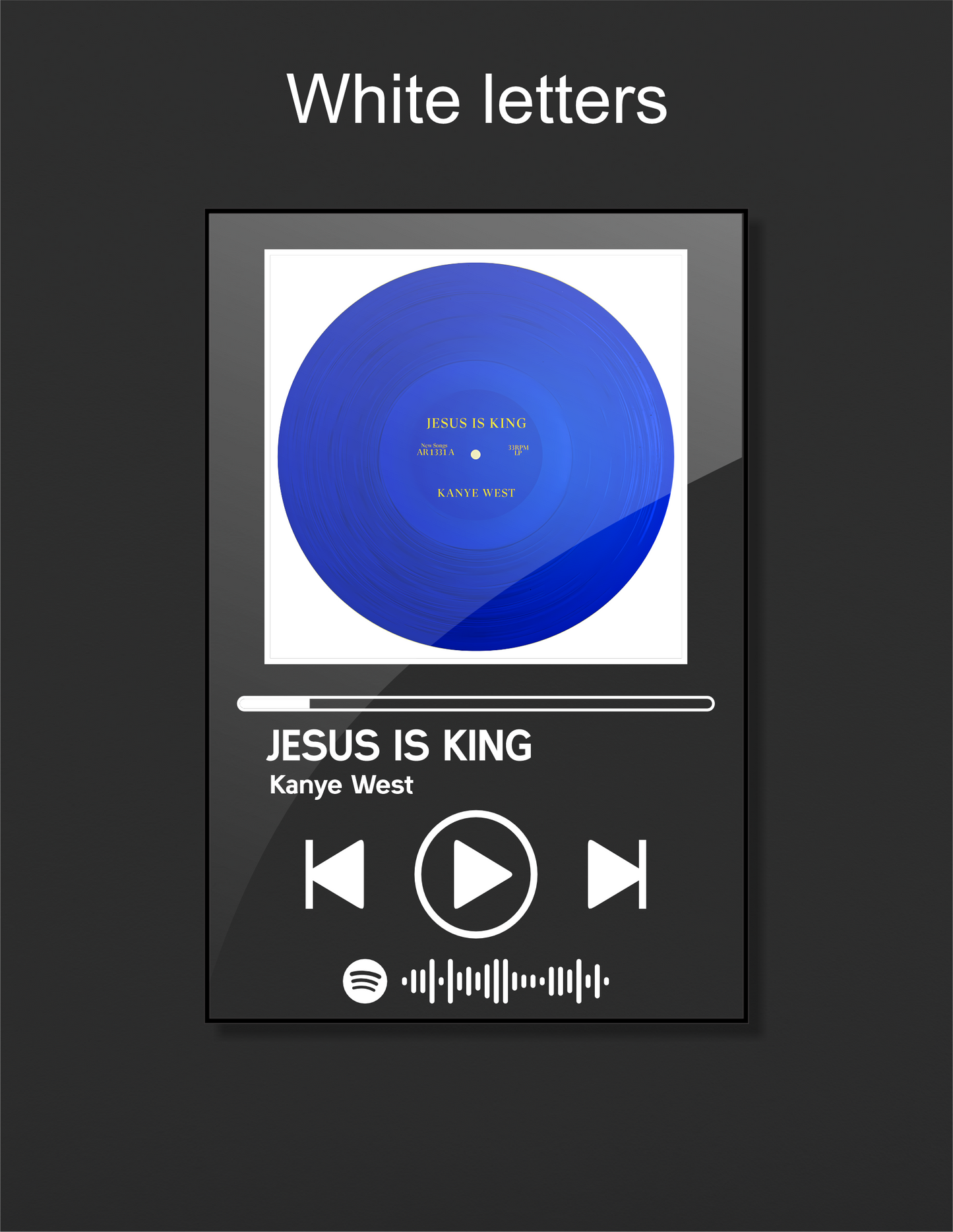 Jesus is King - Kanye West Acrylic Album Art - Music Themed Wall Art