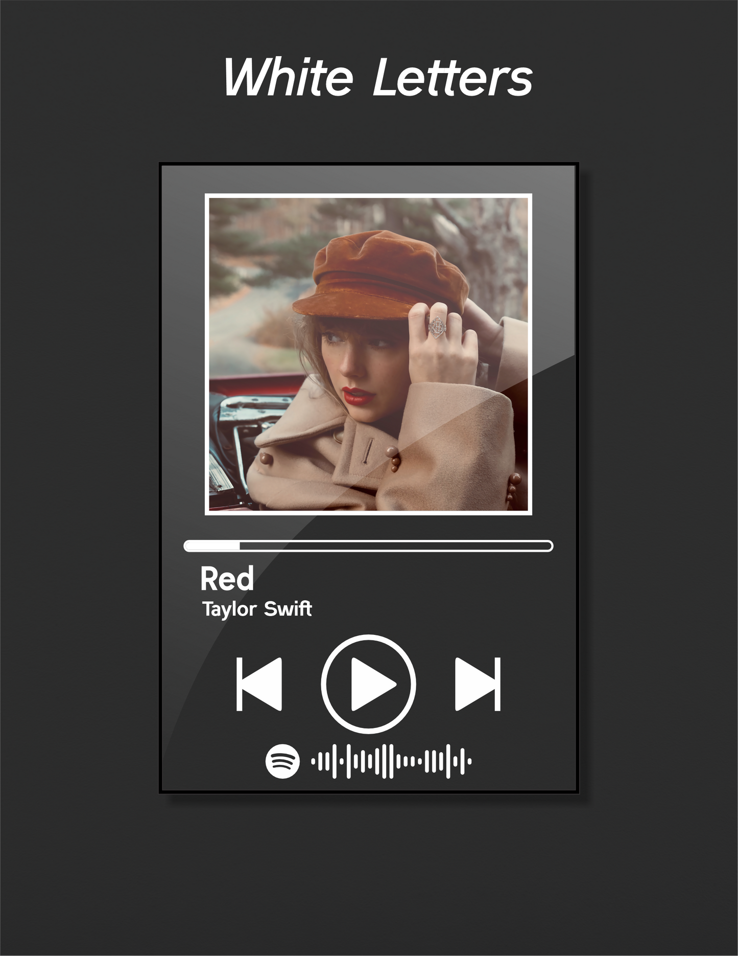 Red - Taylor Swift Acrylic Album Art - Music Themed Wall Art