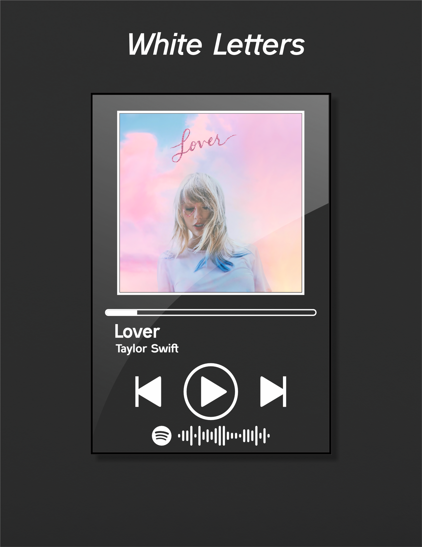 Lover - Taylor Swift Acrylic Album Art - Music Themed Wall Art